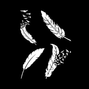 Feather Decal 4 Pack