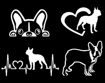 Boston Terrier Decal 4 Pack