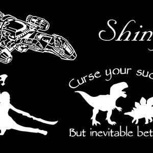 Firefly-Aufkleber im 4er-Pack: Serenity, Shiny, River Tam, Aufkleber