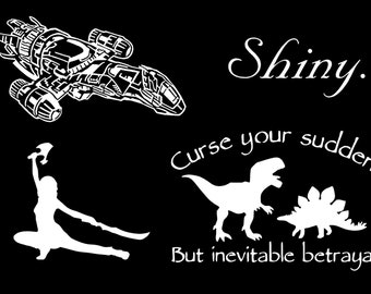 Firefly Decal 4 Pack: Serenity, Shiny, River Tam, Decals