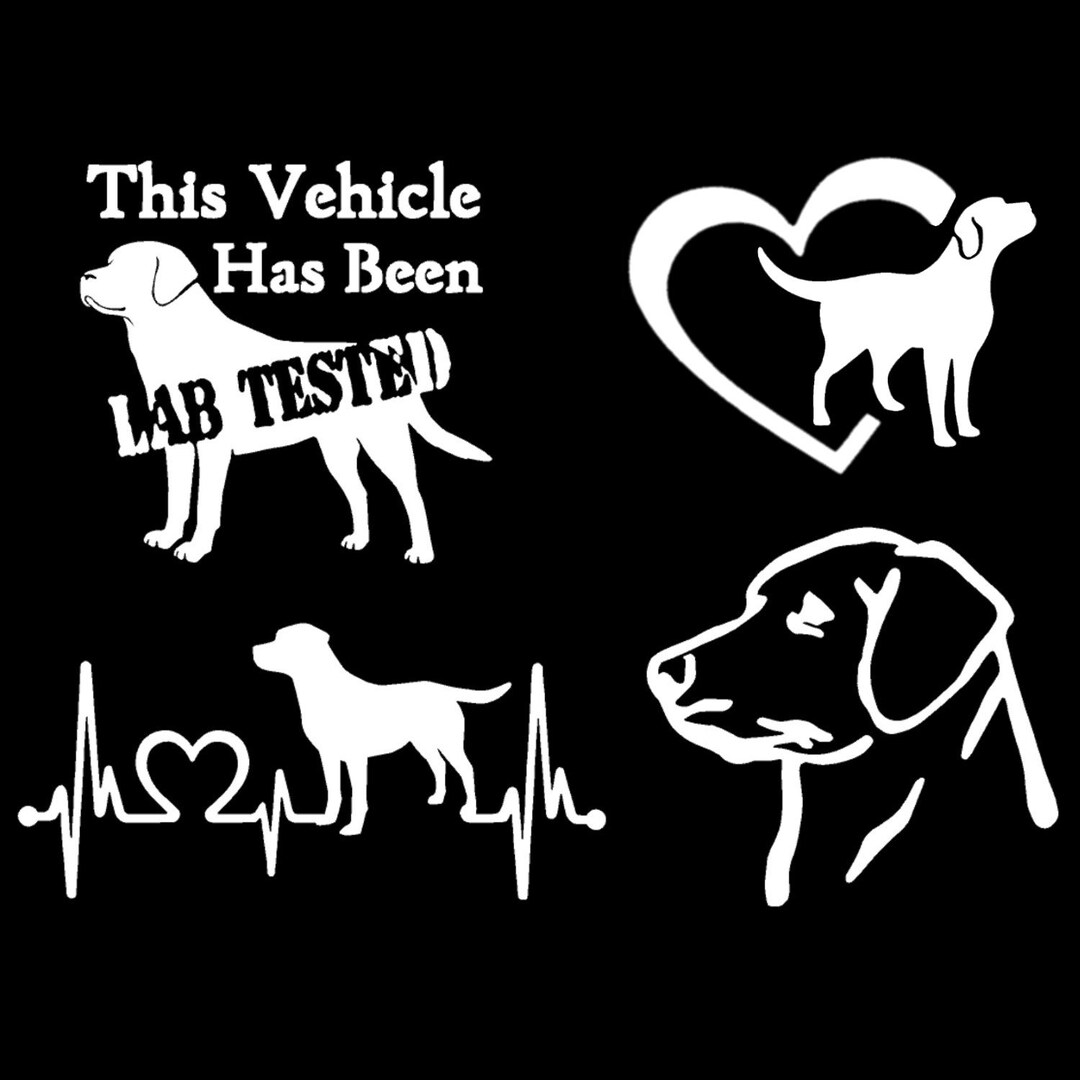 Labrador Retriever Decals 4 Pack Etsy
