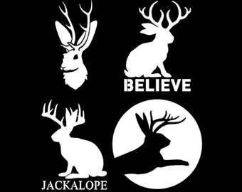 Jackalope Decal 4 pack
