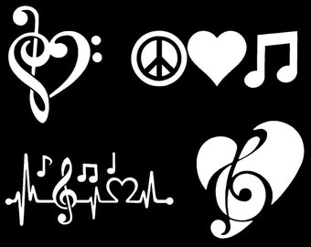 Music Note Decal 4 Pack