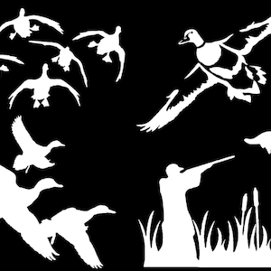 Duck Hunting Decals 4 Pack Small 3.5&quot;