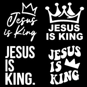 Jesus Is King-sticker, set van 4