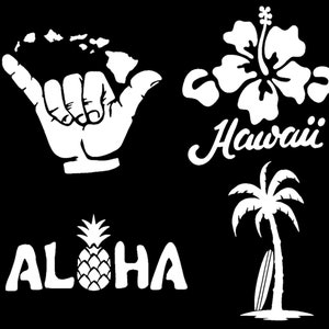Hawaiian Hang Loose Decals 4 pack