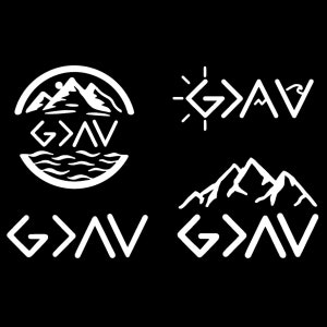 God Greater Than Decal 4 Pack