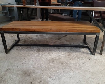Vintage salvaged bowling ally coffee table