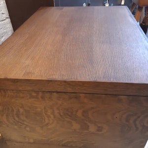 Vintage industrial oak filing cabinet image 5