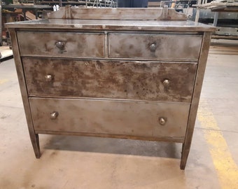 Simmons stripped steel chest of drawers