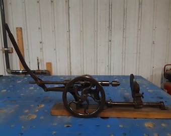 Antique industrial cast iron drill press