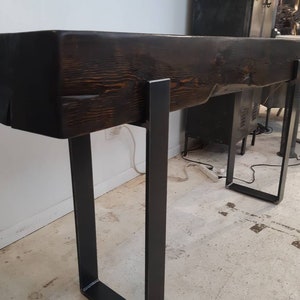 Vintage Industrial Salvaged Beam Console Table | Etsy
