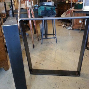 Steel dining table legs/base image 1