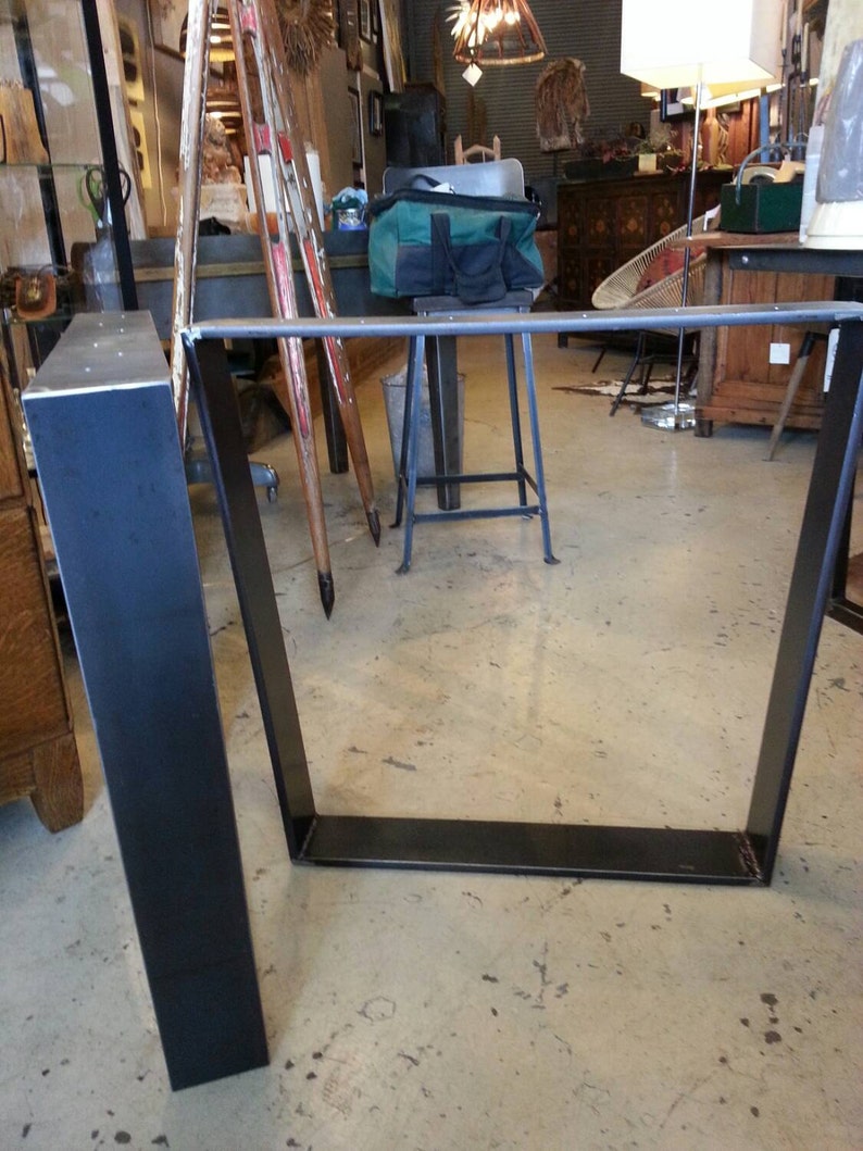 Steel dining table legs/base image 1