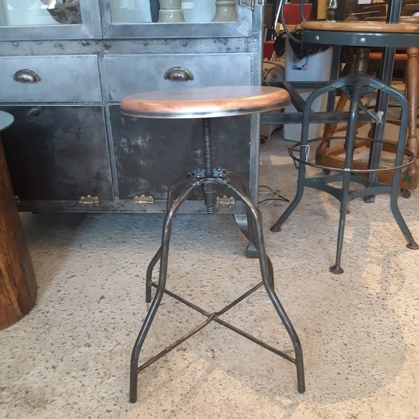 Vintage industrial medical stool