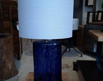 Recycled glass lamp