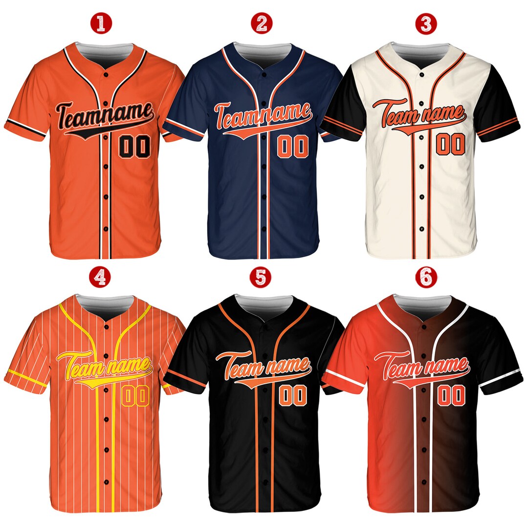 Custom Team Name and Number Baseball Jersey, Personalized Baseball