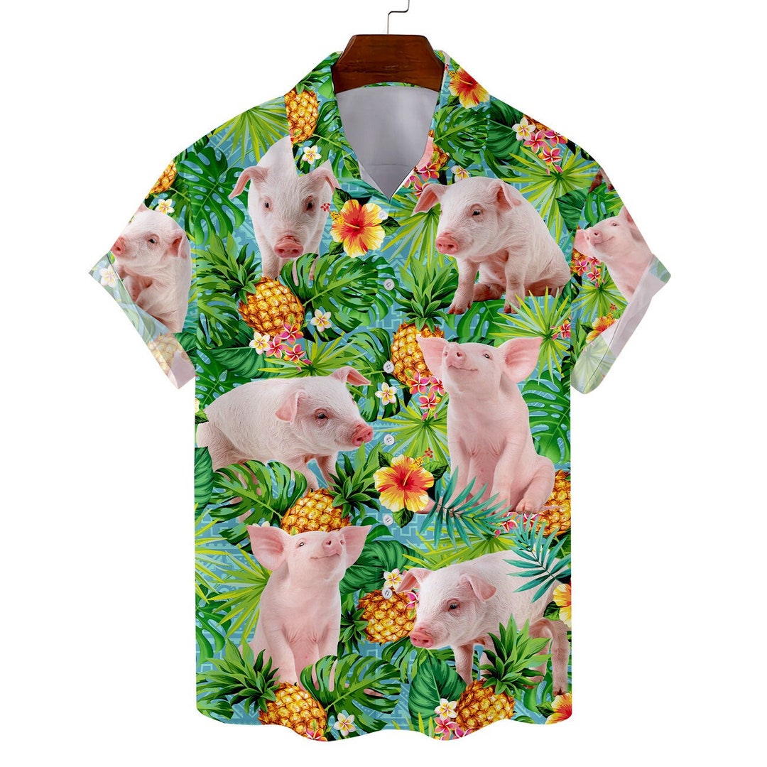 Tropical Pig Hawaiian Shirts for Men Women Pig Lover Aloha Etsy