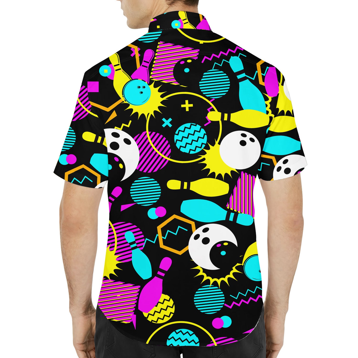 Retro Bowling Hawaiian Shirts for Men Women, Bowling Party Shirt