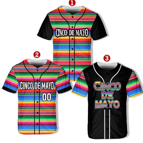 Custom Name Cinco De Mayo Baseball Jersey, Personalized Mexican Fiesta Baseball Jersey, Baseball Jersey Uniform For Baseball Fans Lovers