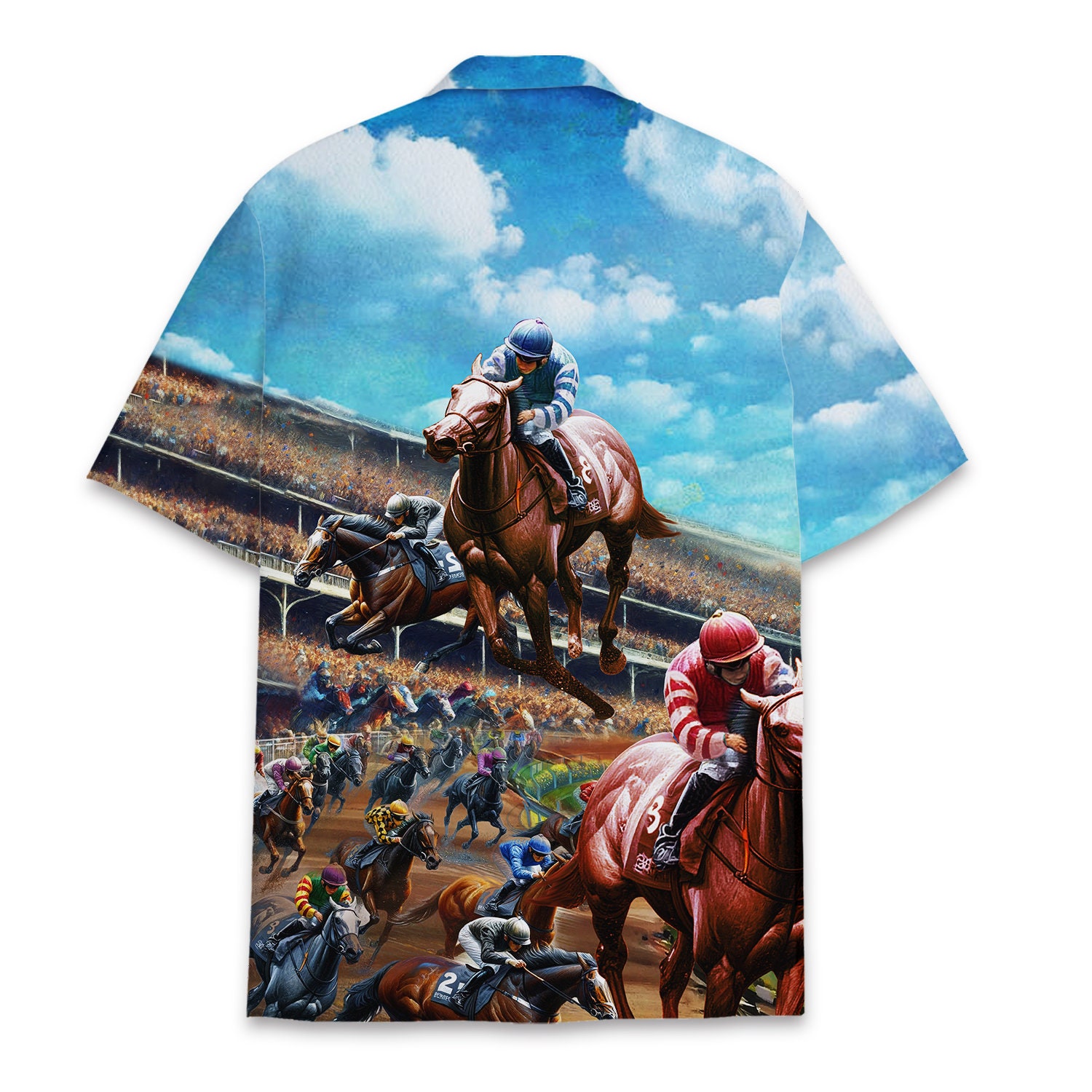Horse Racing Hawaiian Shirt For Men Women, Horse Gifts For Men Horse Lovers Button Down Short Sleeves, Horse Shirts