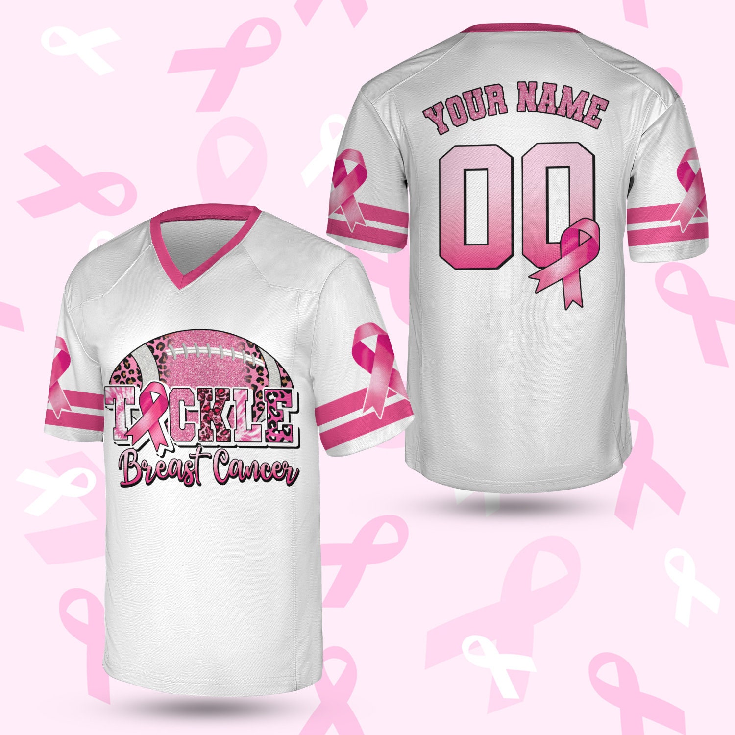 OA Apparel Breast Cancer Awareness - Fight Club - Short Sleeve Jersey - Black (Customized Buy-In) YL