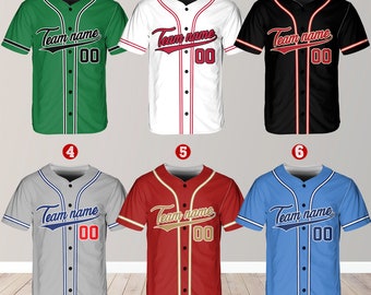 Custom Team Name And Number Baseball Jersey, Personalized Baseball Jersey Shirt, Baseball Jersey Uniform For Baseball Fans Baseball Lovers