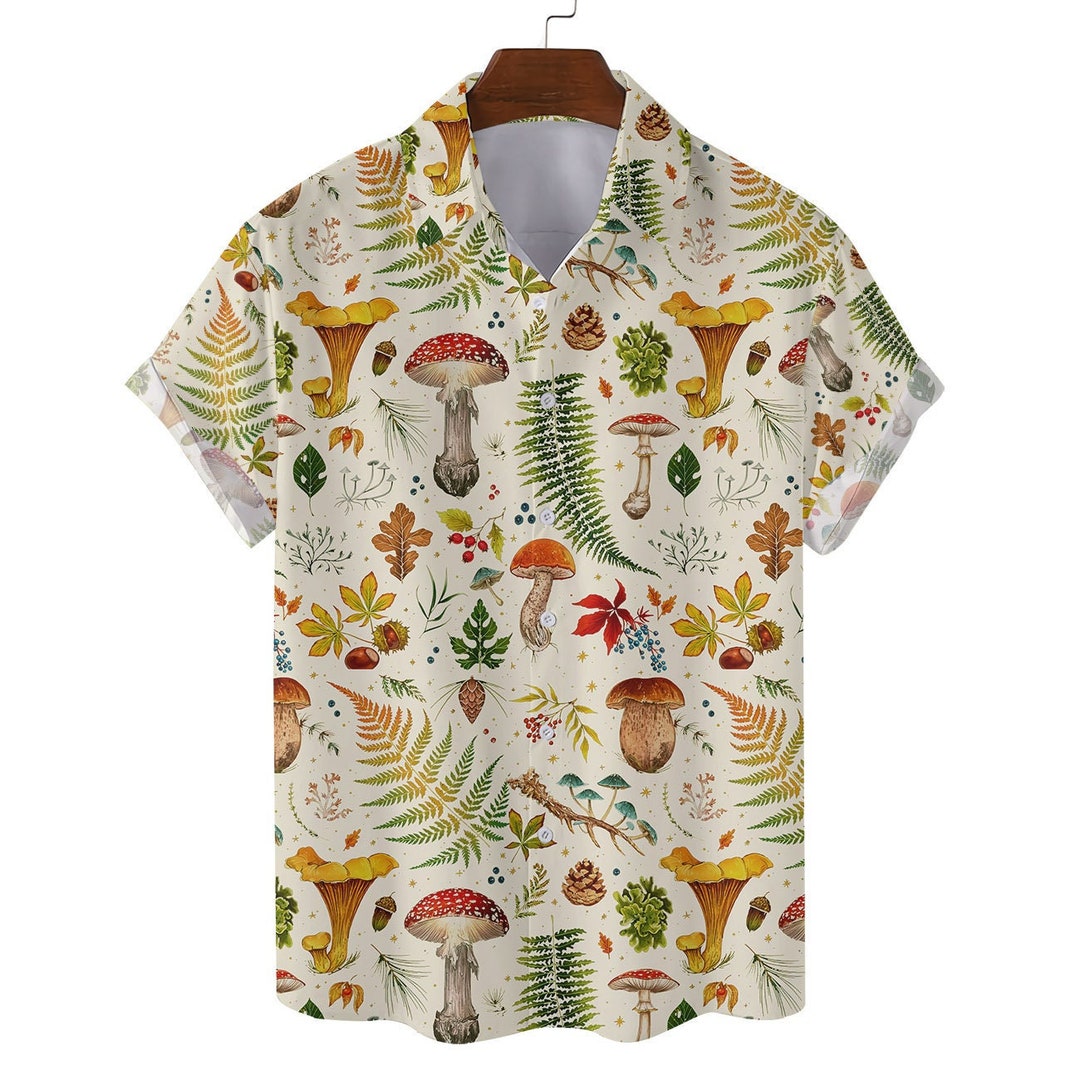 Mushroom Hawaiian Shirts for Men Mushroom Shirt Mushroom - Etsy