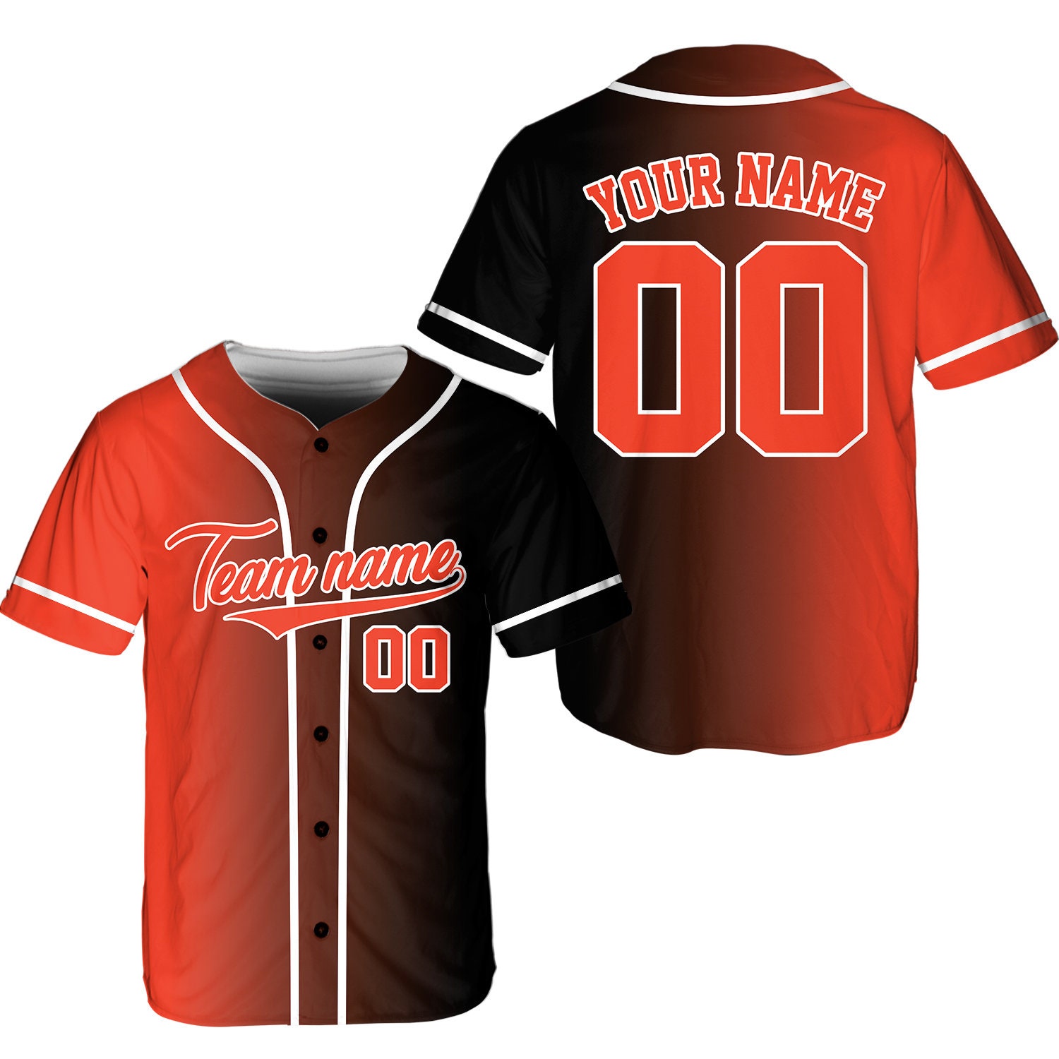 Basic Baseball Jersey, Custom Team Name And Number Baseball Jersey