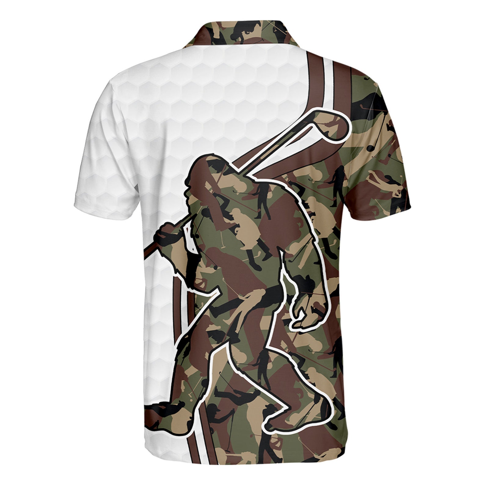 Bigfoot Golf Polo Shirts for Men Bigfoot Sasquatch Golf Etsy