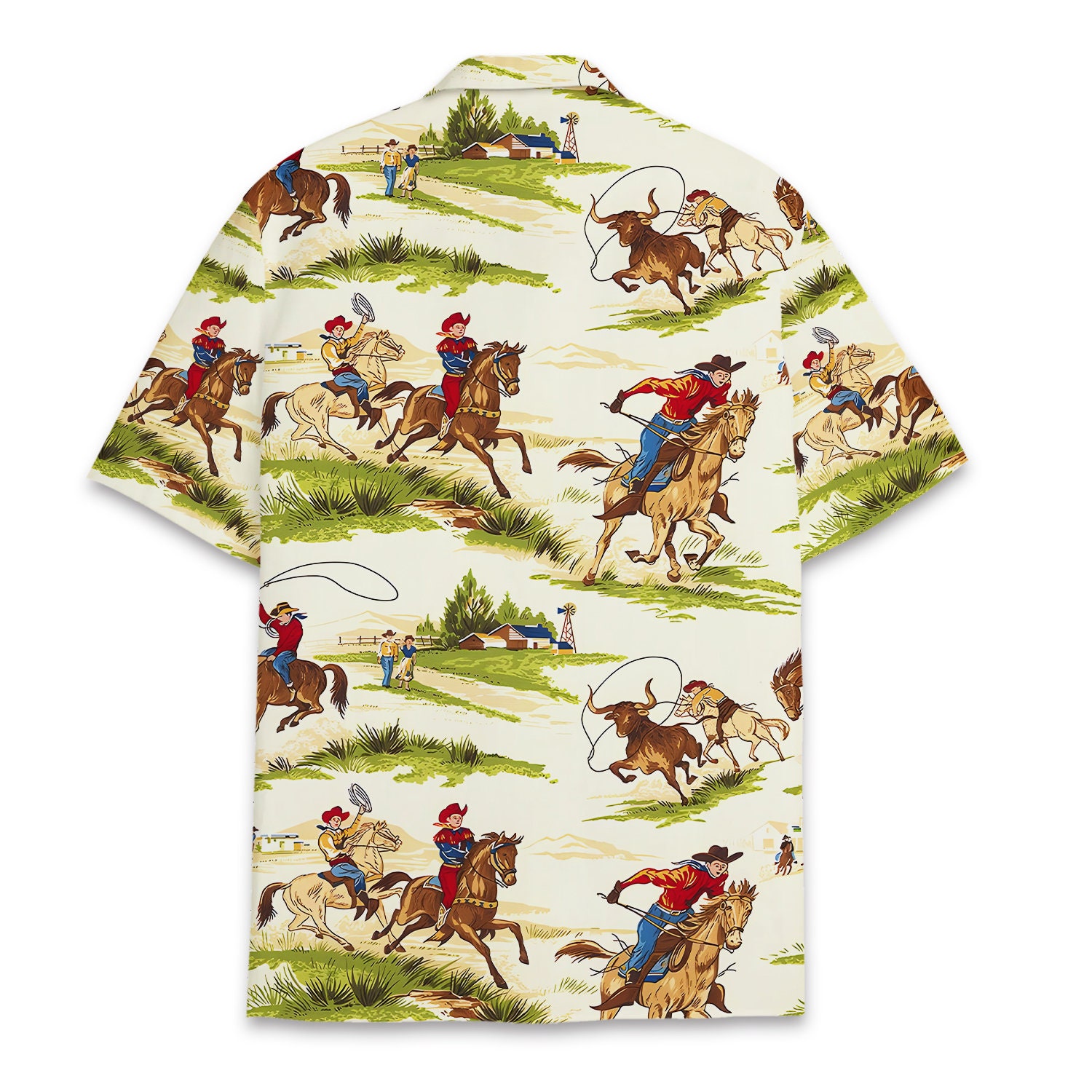 Western Cowboy Hawaiian Shirt sold by Pheasant-Falkland Islands-Copper ...