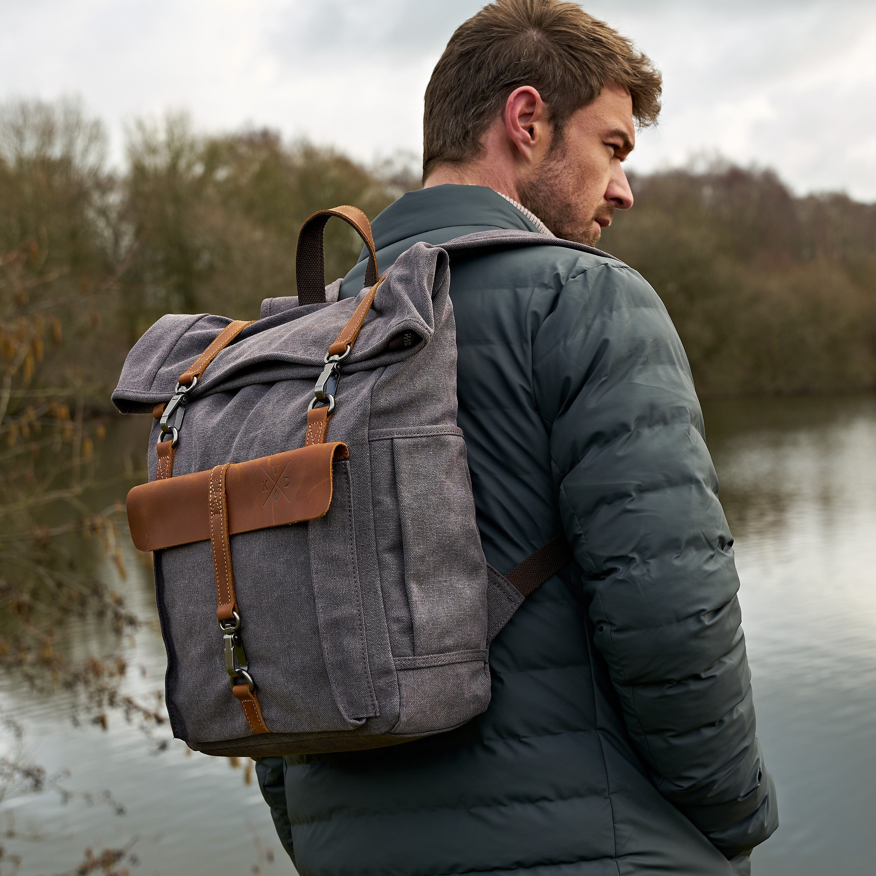 Mersey Waxed Canvas Messenger Bag Brown Laptop Bag Leather Briefcase Unisex Wax  Canvas Messenger Bag Travel Satchel Gift for Him 