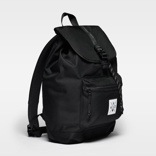 Black 100% Recycled Nylon Backpack | Unisex Water Resistant Backpack | School Backpack | College shops Rucksack | Travel Backpack
