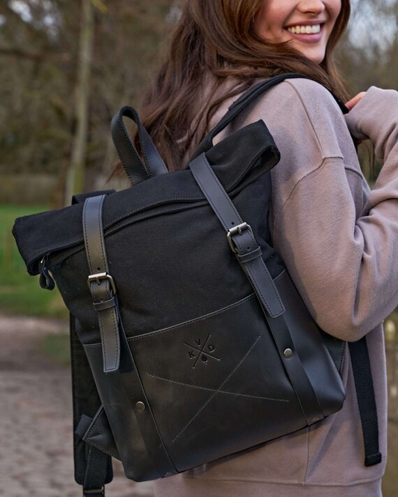 american crew backpack canvas leather okpta1519j26 Willa Size:FEMALE 6 US laptop compartment size Tie dye Herschel Backpack updated-1786102795