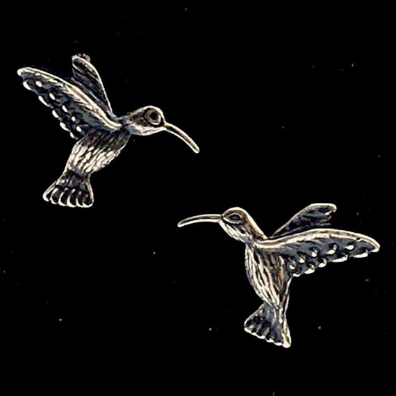 925 WM Wheeler Mfg Co Hummingbird Stud Earrings .… - image 1