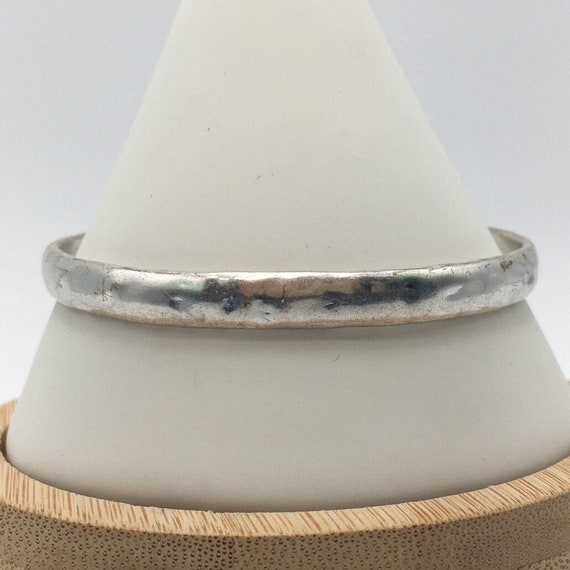 Kenneth Cole Hammered Silver Tone Bangle Bracelet