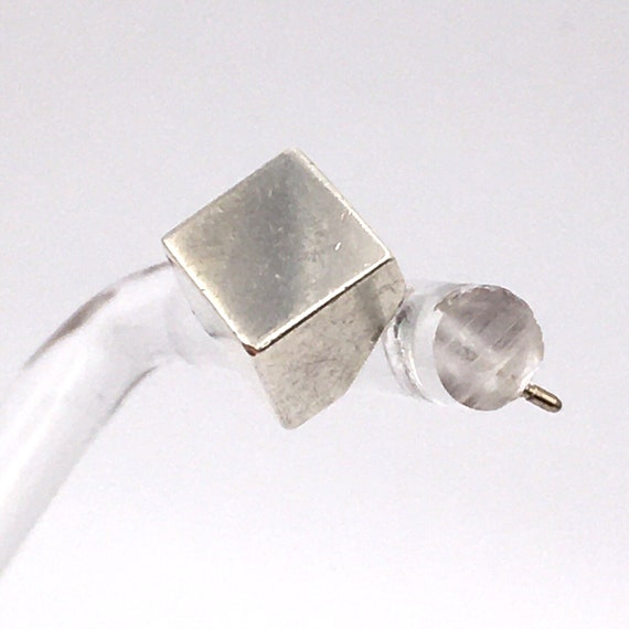 925 Tiffany & Co Cube Stud Earring 3.46 grams Ste… - image 4