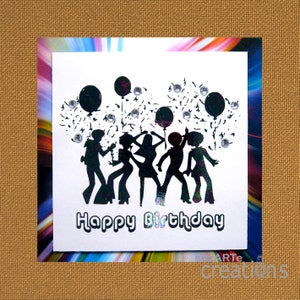 Funky disco theme Birthday card