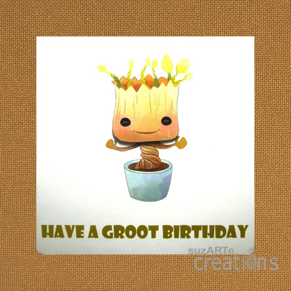 Avoir Une Carte D Anniversaire Groot Etsy