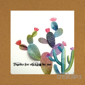 Thank you card-Cactus design greeting card