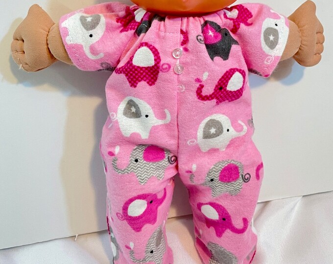 11 Cabbage Patch Sleeper elephants Flannel Footed Sleeper or Romper W