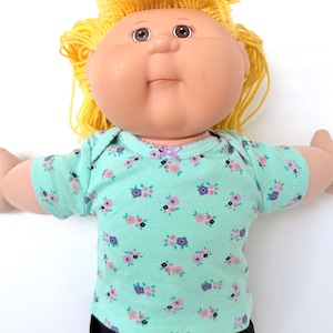 16" Cabbage Patch "Purple/Pink Flowers; Elephant Family; Puppy Dogs" T-Shirt, Girl or Boy Cabbage Patch Doll Clothes, CPK Doll Accessory