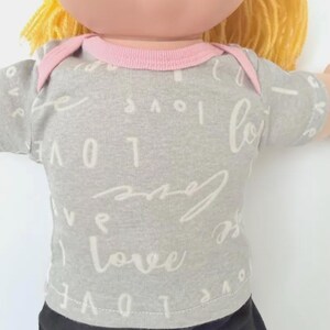 16" Boy & Girl Cabbage Patch "Sharks; Zebra; Whales/Boats; Stars; Lot of Love" T-Shirt, Cabbage Patch Clothes, Cabbage Patch Doll Accessory Lots of Love T-Shirt