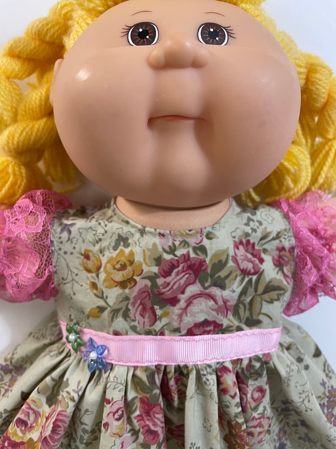 16 inch Cabbage Patch FLOWERS Dress w/PINK Ribbon & Etsy