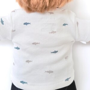 16" Boy & Girl Cabbage Patch "Sharks; Zebra; Whales/Boats; Stars; Lot of Love" T-Shirt, Cabbage Patch Clothes, Cabbage Patch Doll Accessory image 3
