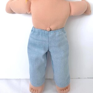 16" Cabbage Patch "Denim Doll Jean" Doll Pants, CPK Jeans, Fray Hem, Black Jeans, Fits Boy & Girl 16" Cabbage Patch Doll, CPK Doll Accessory