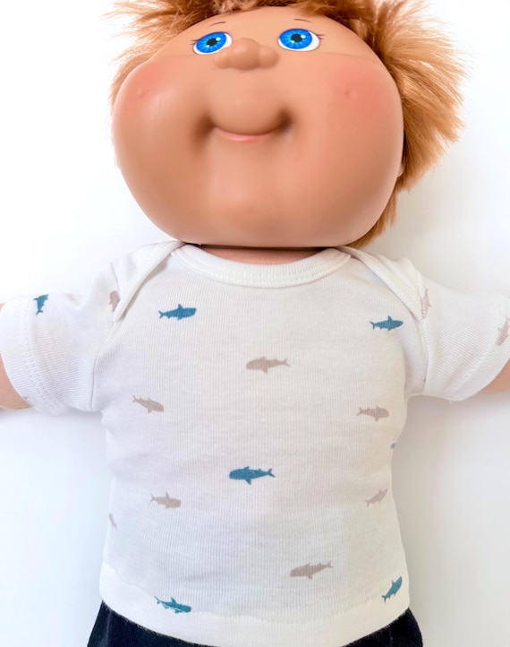16" Boy & Girl Cabbage Patch "Sharks; Zebra; Whales/Boats; Stars; Lot of Love" T-Shirt, Cabbage Patch Clothes, Cabbage Patch Doll Accessory