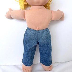 16" Cabbage Patch "Denim Doll Jean" Doll Pants, CPK Jeans, Fray Hem, Black Jeans, Fits Boy & Girl 16" Cabbage Patch Doll, CPK Doll Accessory