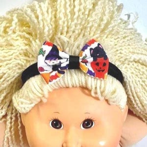 16" Cabbage Patch "Halloween or Fancy Flowers w/Gems & Colorful Bows" Doll Hairband, 16 inch Cabbage Patch Kid, Cabbage Patch Doll Accessory