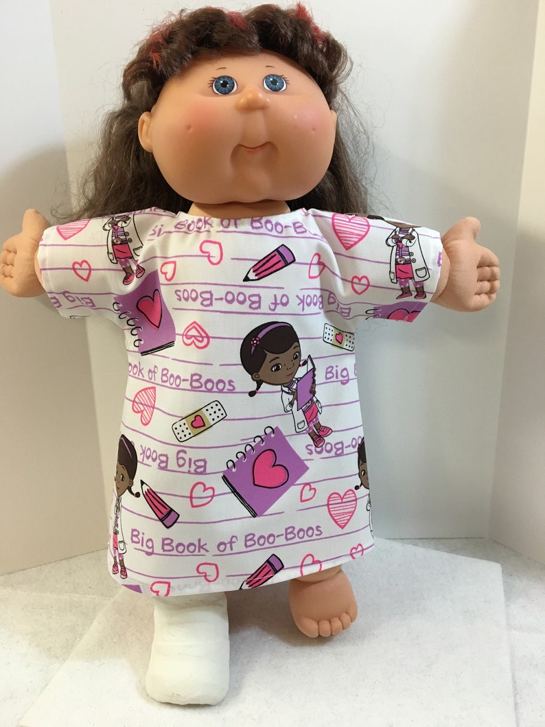 Doc McStuffins HOSPITAL GOWN for Cabbage Patch Doll Clothes Etsy